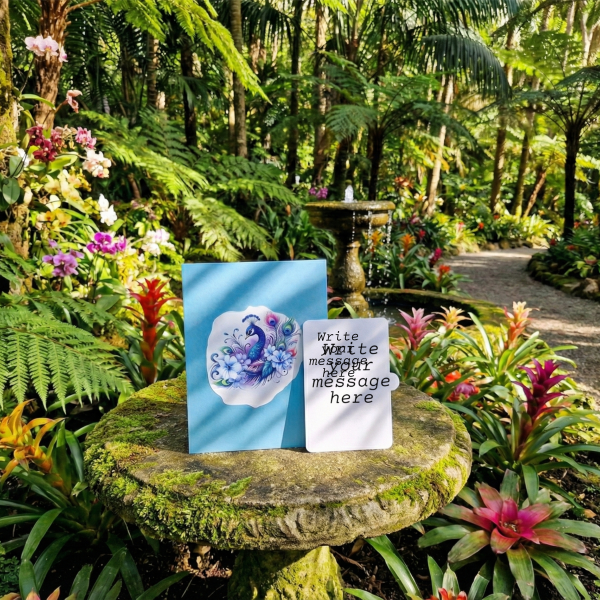 3D Blue Peacock Pop Up Card | PopOra