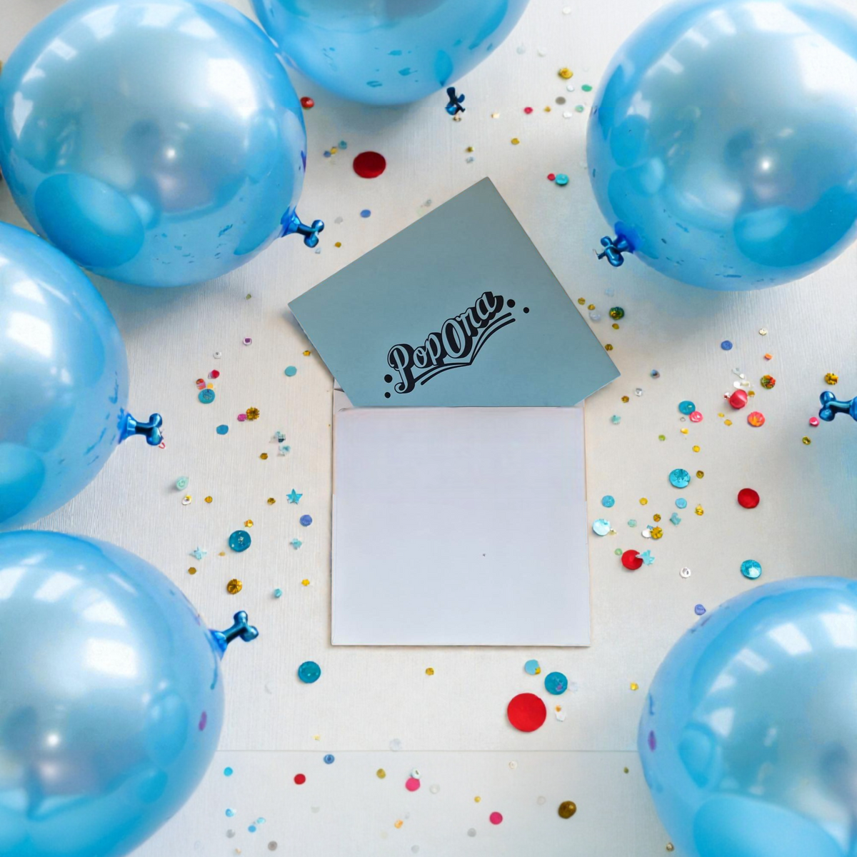 3D Blue Pram Pop Up New Baby Card | PopOra