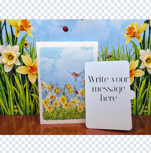 3D Daffodils & Robin Pop Up Card | PopOra