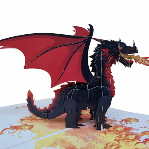 3D Dragon Pop Up Birthday Card | PopOra
