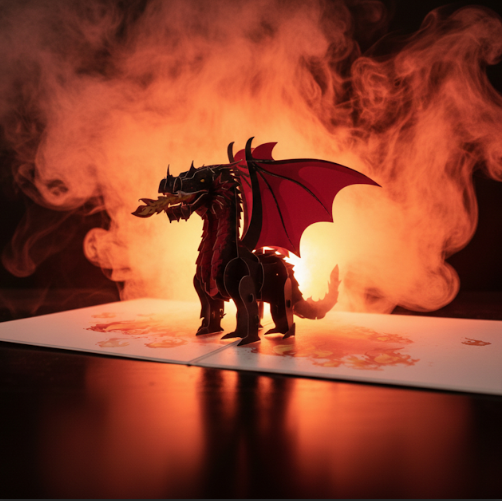 3D Dragon Pop Up Birthday Card | PopOra