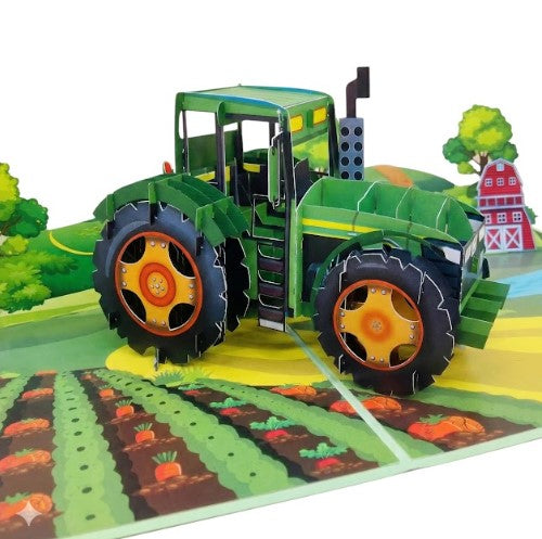 3D Tractor Pop Up Birthday Card | PopOra