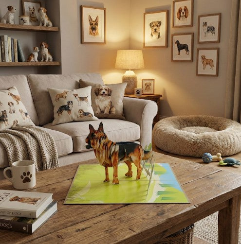 3D German Shepherd Pop Up Card for Dog Lovers | PopOra