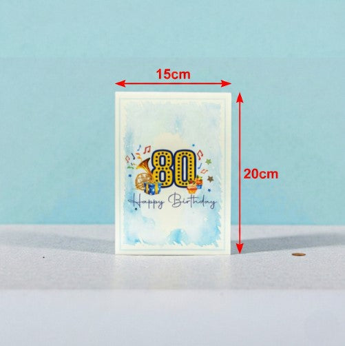 3D 80th Birthday Pop Up Card | PopOra