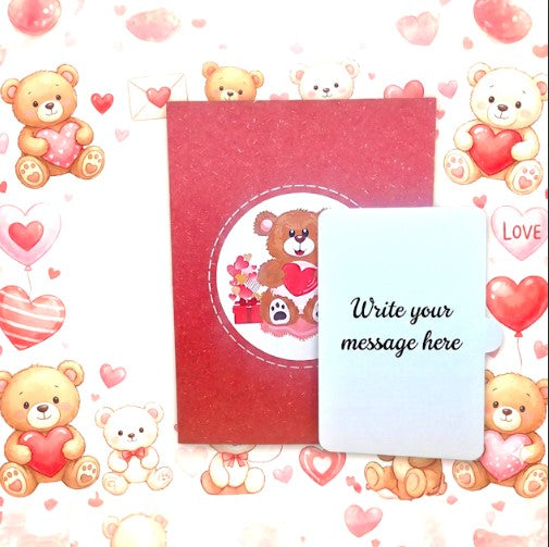 3D Love Bear Pop Up Romantic Card | PopOra