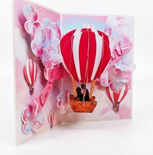 3D Love Is In The Air Pop Up Card | PopOra