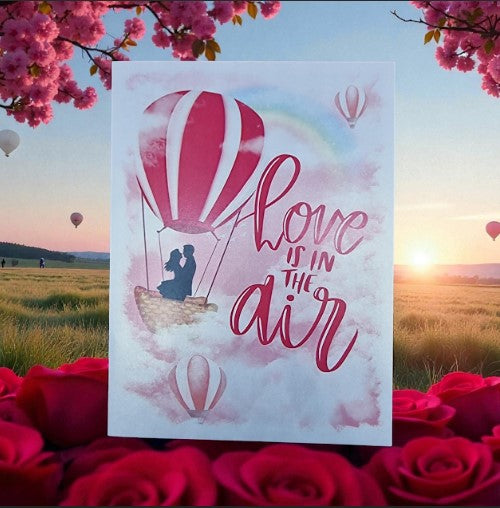 3D Love Is In The Air Pop Up Card | PopOra