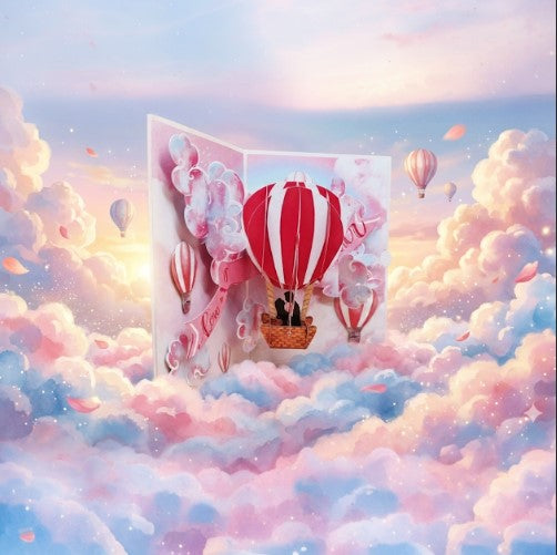 3D Love Is In The Air Pop Up Card | PopOra