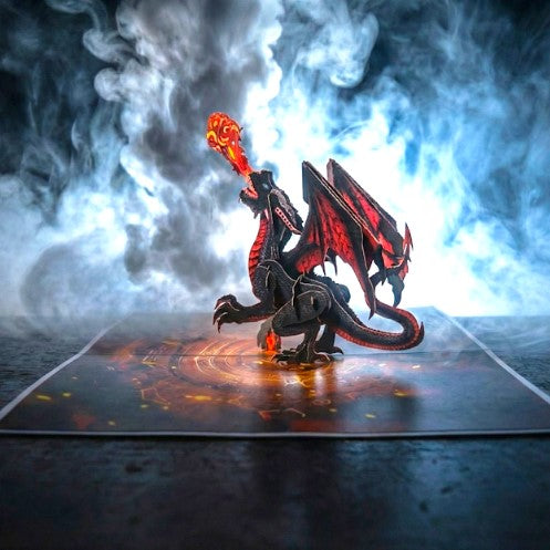 3D Fire-Breathing Dragon Pop Up Birthday Card | PopOra