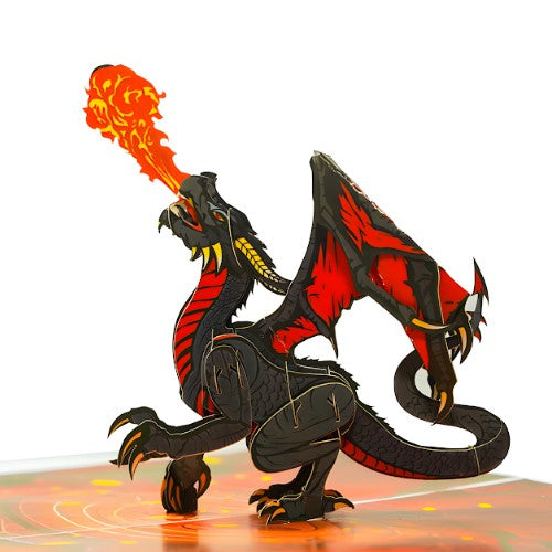 3D Fire-Breathing Dragon Pop Up Birthday Card | PopOra