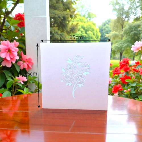 3D Rose Bouquet Pop Up Flower Card | PopOra